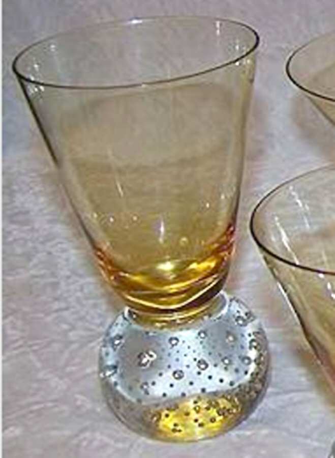UNK11251 Amber Wine Glass by Unknown Manufacturer-1