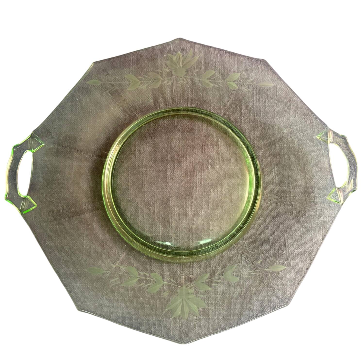 UNK12154 Handled Cake Plate by Unknown Manufacturer-1