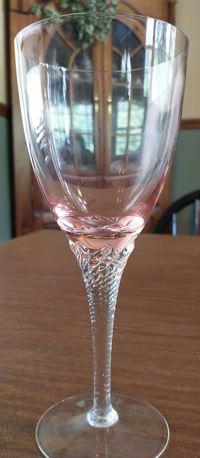 UNK12434 Pink Water Goblet by Unknown Manufacturer-1