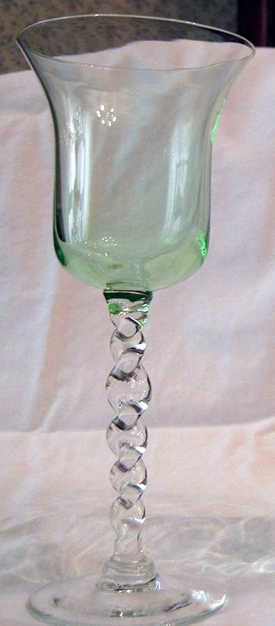 UNK12697 Light Green Water Goblet by Unknown Manufacturer-1