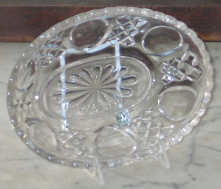 Flat Diamond and Panel 6" Oval Relish by Unknown Manufacturer-1