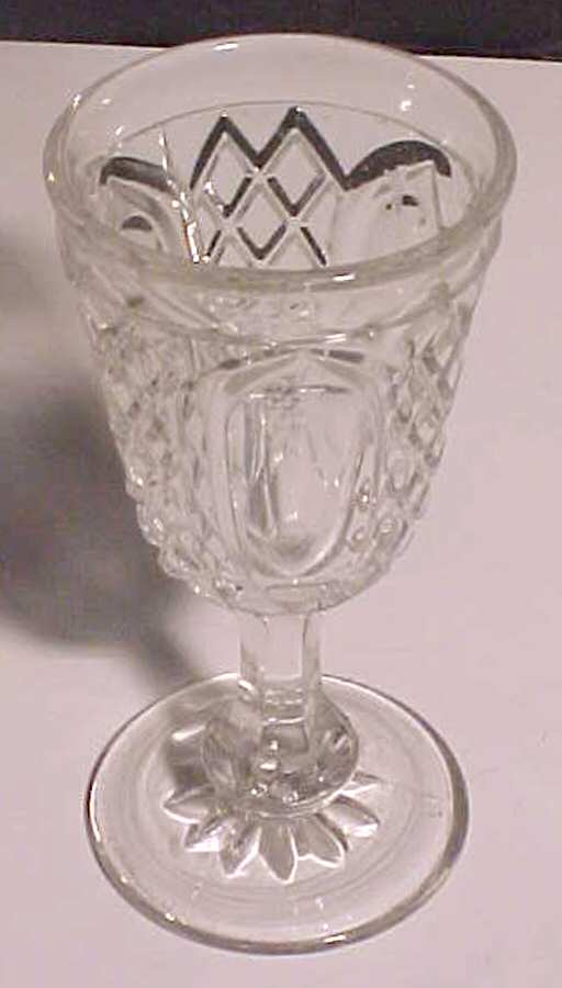 Flat Diamond and Panel Cordial Glass by Unknown Manufacturer-1