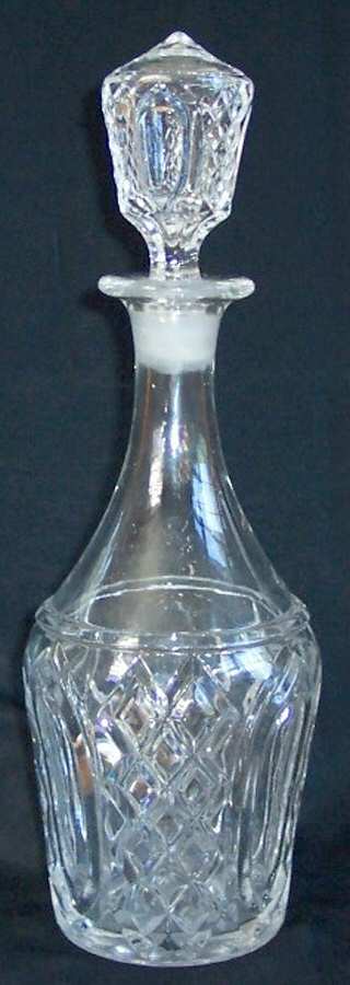 Flat Diamond and Panel Decanter & Stopper by Unknown Manufacturer-1