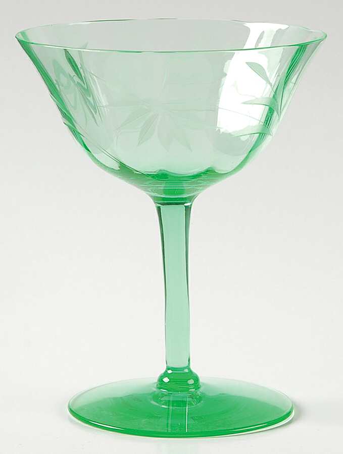 UNK970 Green Champagne/Tall Sherbet by Unknown Manufacturer-1