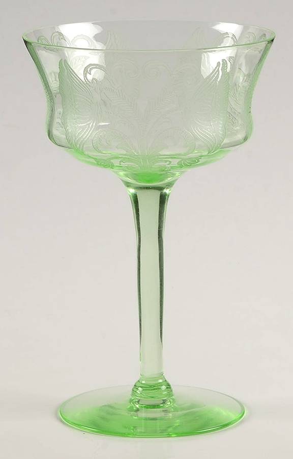 UNK19019 Green Water Goblet by Unknown Manufacturer-1