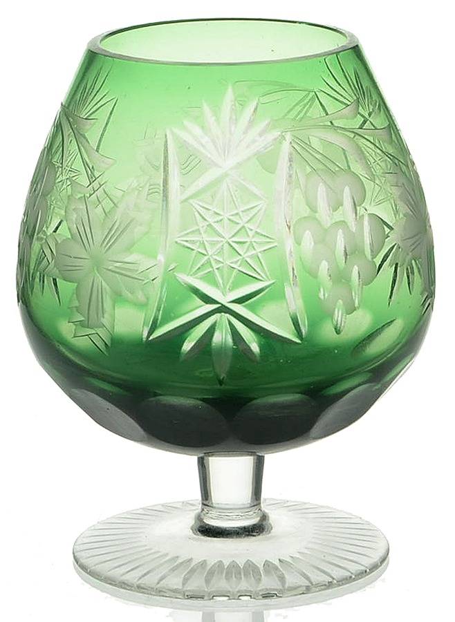 UNK13098 Green Brandy Glass by Unknown Manufacturer-1