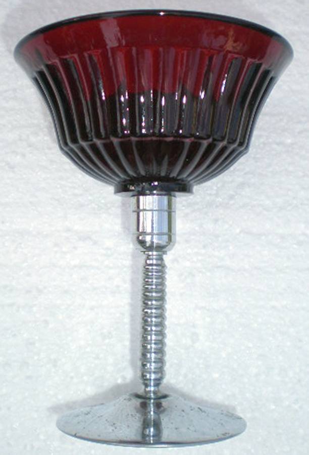 UNK13254 Metal Stem for Crystal Bowl Liquor Cocktail by Unknown Manufacturer-1