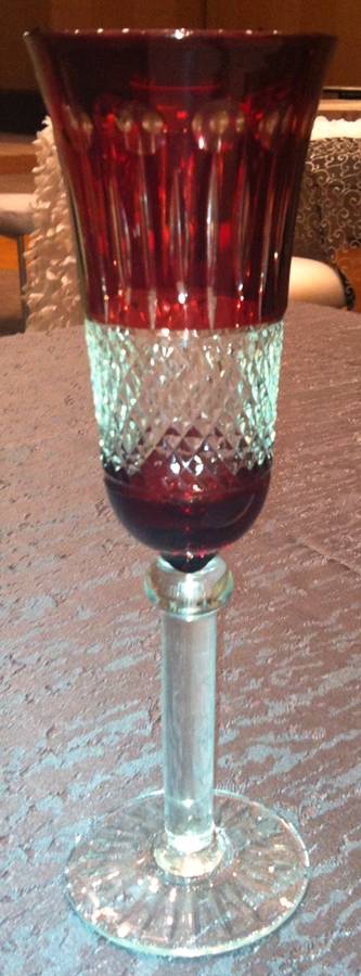 UNK13811 Ruby Fluted Champagne by Unknown Manufacturer-1