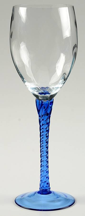 UNK3842 Blue Water Goblet by Unknown Manufacturer-1