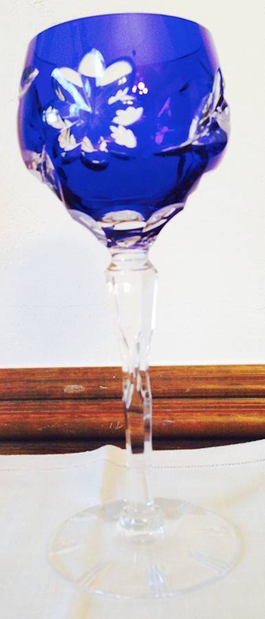 UNK13916 Cobalt Blue Hock Wine by Unknown Manufacturer-1