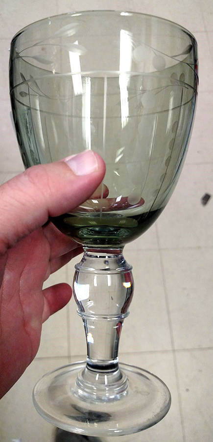 Unk13922 Green Water Goblet by Unknown Manufacturer-1