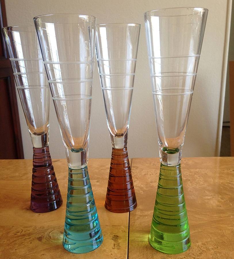 UNK14067 Aqua Fluted Champagne by Unknown Manufacturer-1