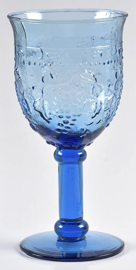 UNK3874 Blue Water Goblet by Unknown Manufacturer-1