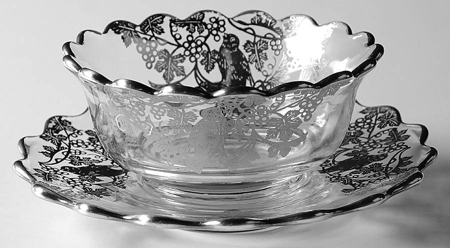 UNK13536 Mayonnaise Bowl and Underplate by Unknown Manufacturer-1