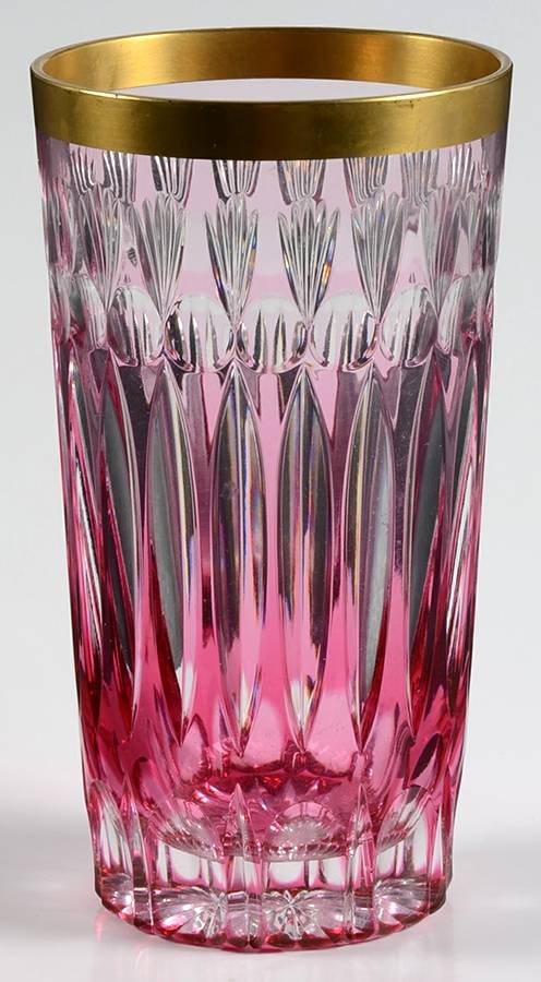 Embassy Clear (Gold Trim) Cranberry Highball by Justin Tharaud-1