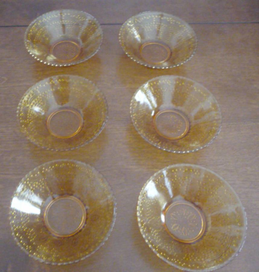 Heritage Amber Small Fruit Dessert Bowl by Unknown Manufacturer-1