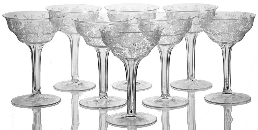UNK15069 (Set of 8) Tall Hollow Stem Champagnes by Unknown Manufacturer-1