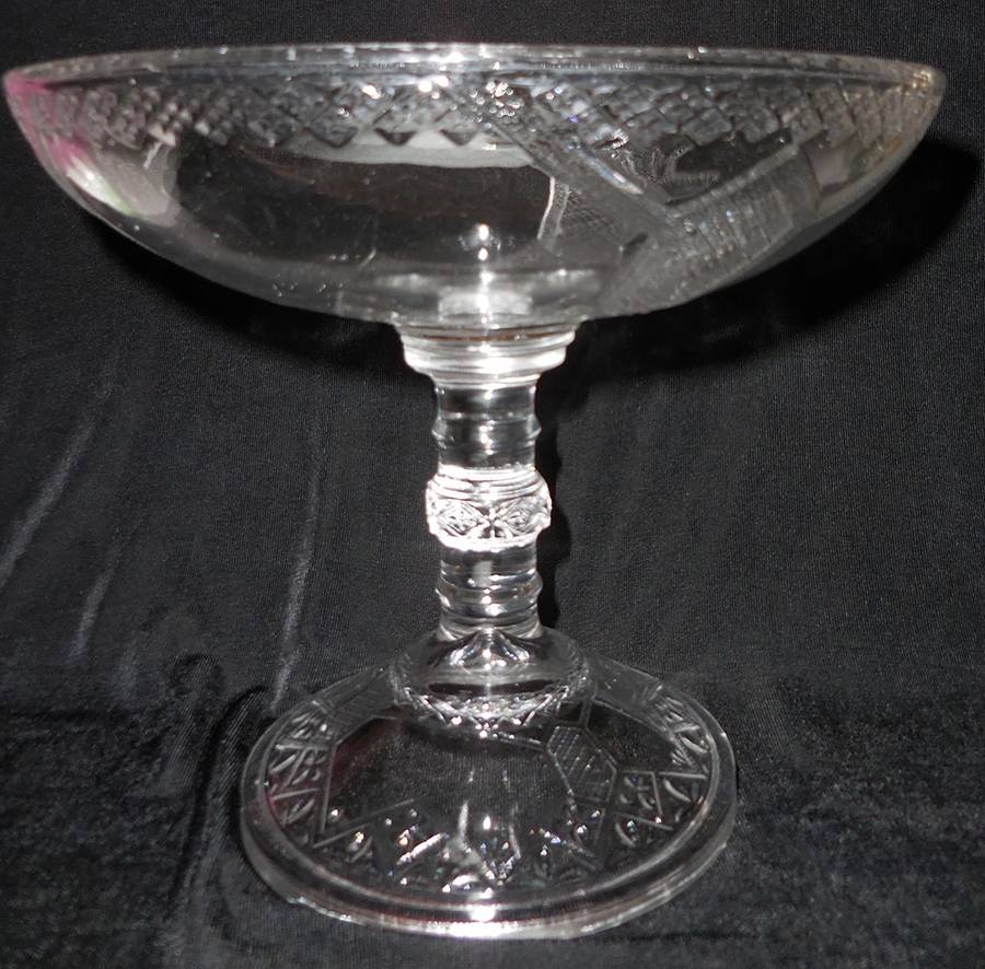 Lattice Clear 6" Height Open Compote by US Glass-1