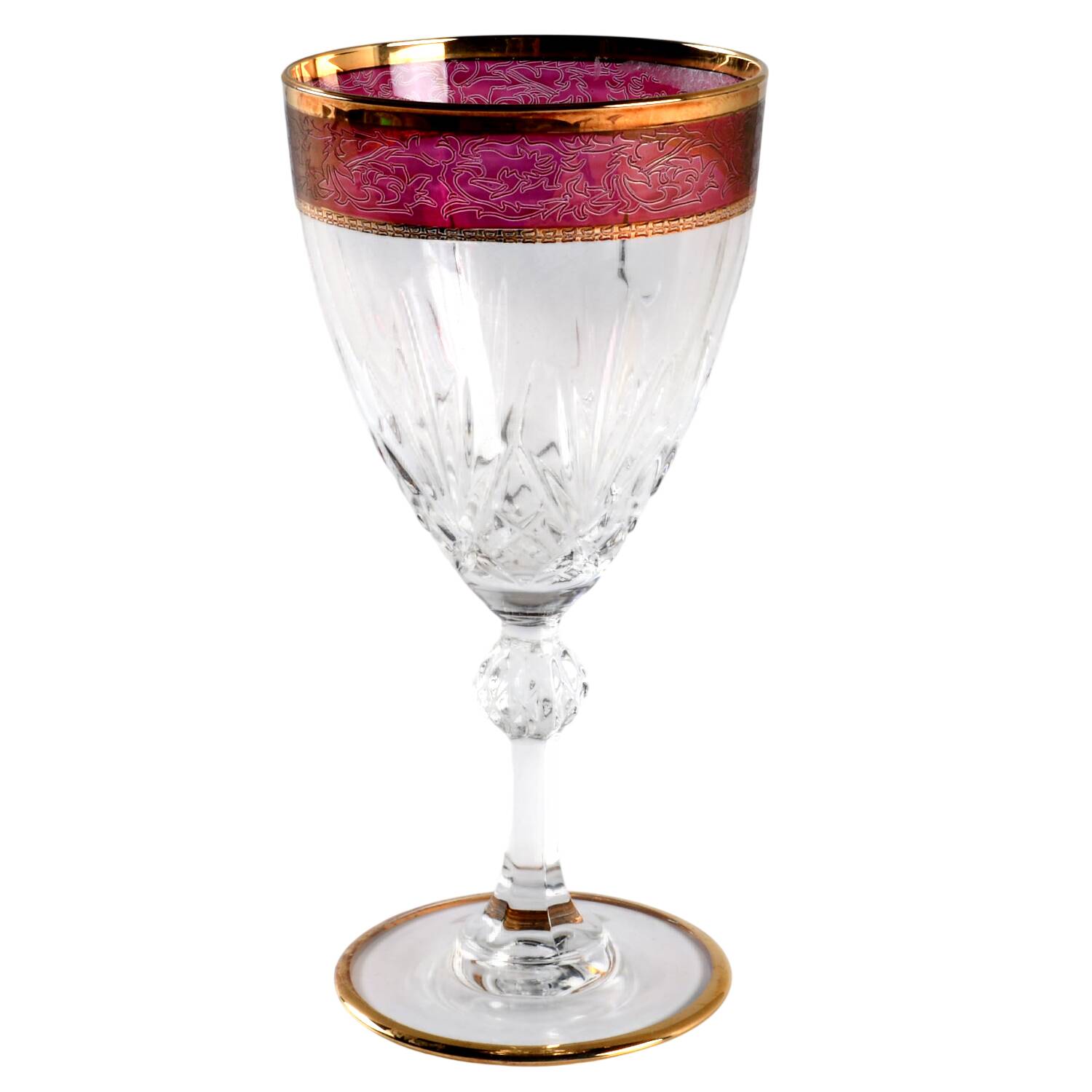 UNK15262 Red Water Goblet by Unknown Manufacturer-1