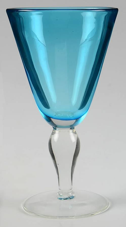 UNK8168 Blue Water Goblet by Unknown Manufacturer-1