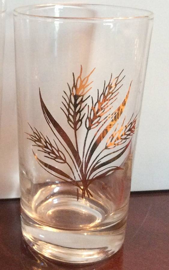 Golden Wheat Glassware Highball by Homer Laughlin -1