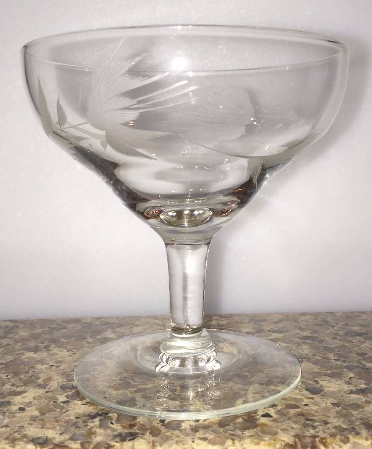 UNK640-Clear Low Sherbet by Unknown Manufacturer-1