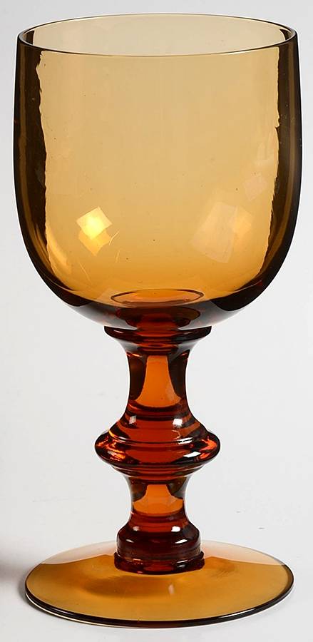 UNK11859 (Amber) Water Goblet by Unknown Manufacturer-1