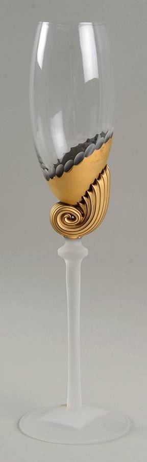 UNK11806 Gold Fluted Champagne by Unknown Manufacturer-1