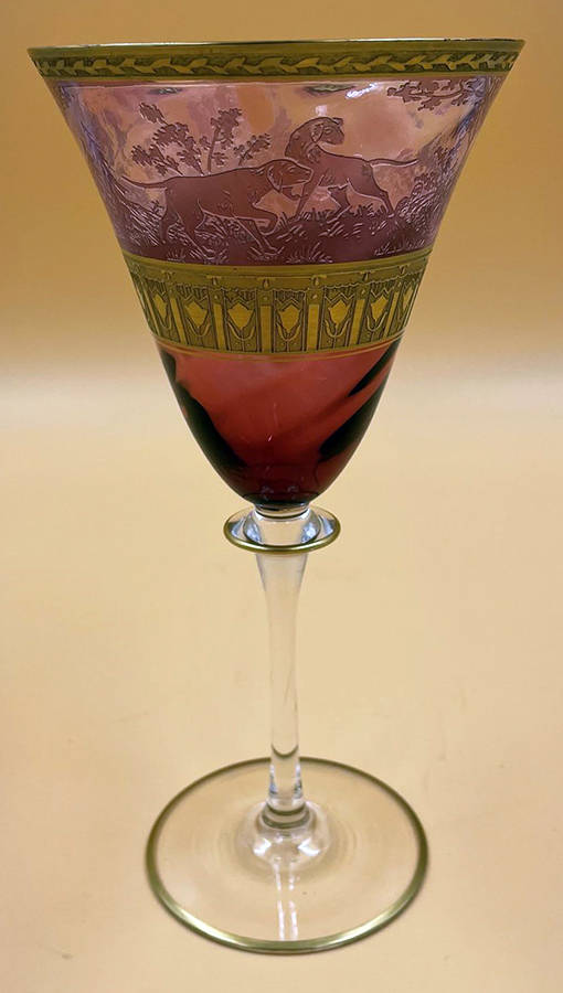 UNK15923 Red Water Goblet by Unknown Manufacturer-1