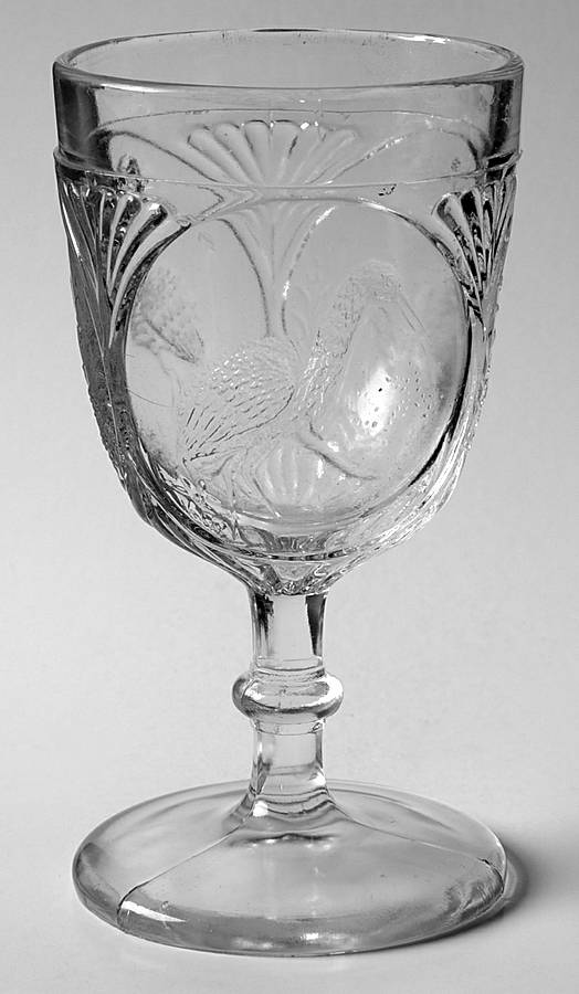 Clear Stork Water Goblet by Unknown Manufacturer-1