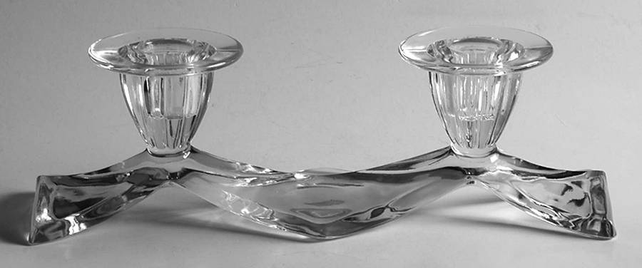 Lancelot Clear Double Light Candlestick by Tiffin-Franciscan-1