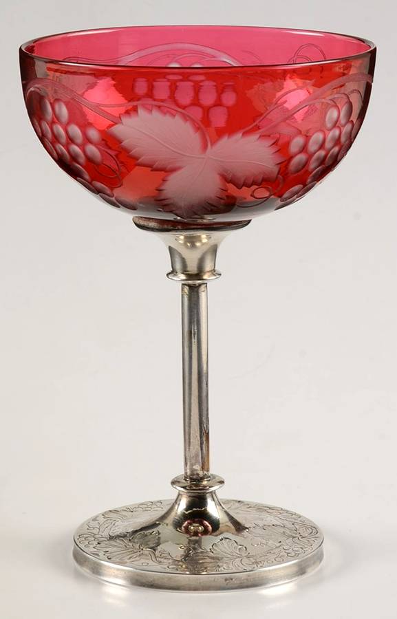 UNK18113 Sherbet with Screw On Metal Stem by Unknown Manufacturer-1