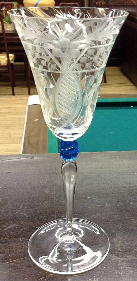 UNK13680 Blue Water Goblet by Unknown Manufacturer-1