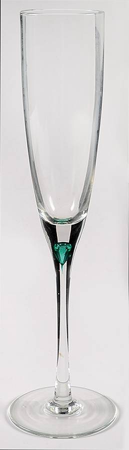 UNK2346 Green Fluted Champagne by Unknown Manufacturer-1