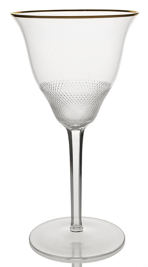 UNK769 (Gold Trim) Water Goblet by Unknown Manufacturer-1