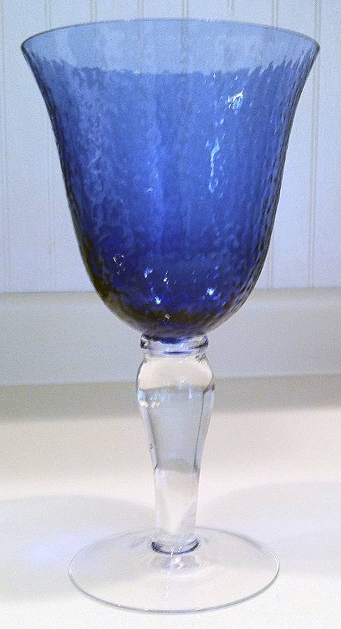 UNK12946 Cobalt Blue Water Goblet by Unknown Manufacturer-1