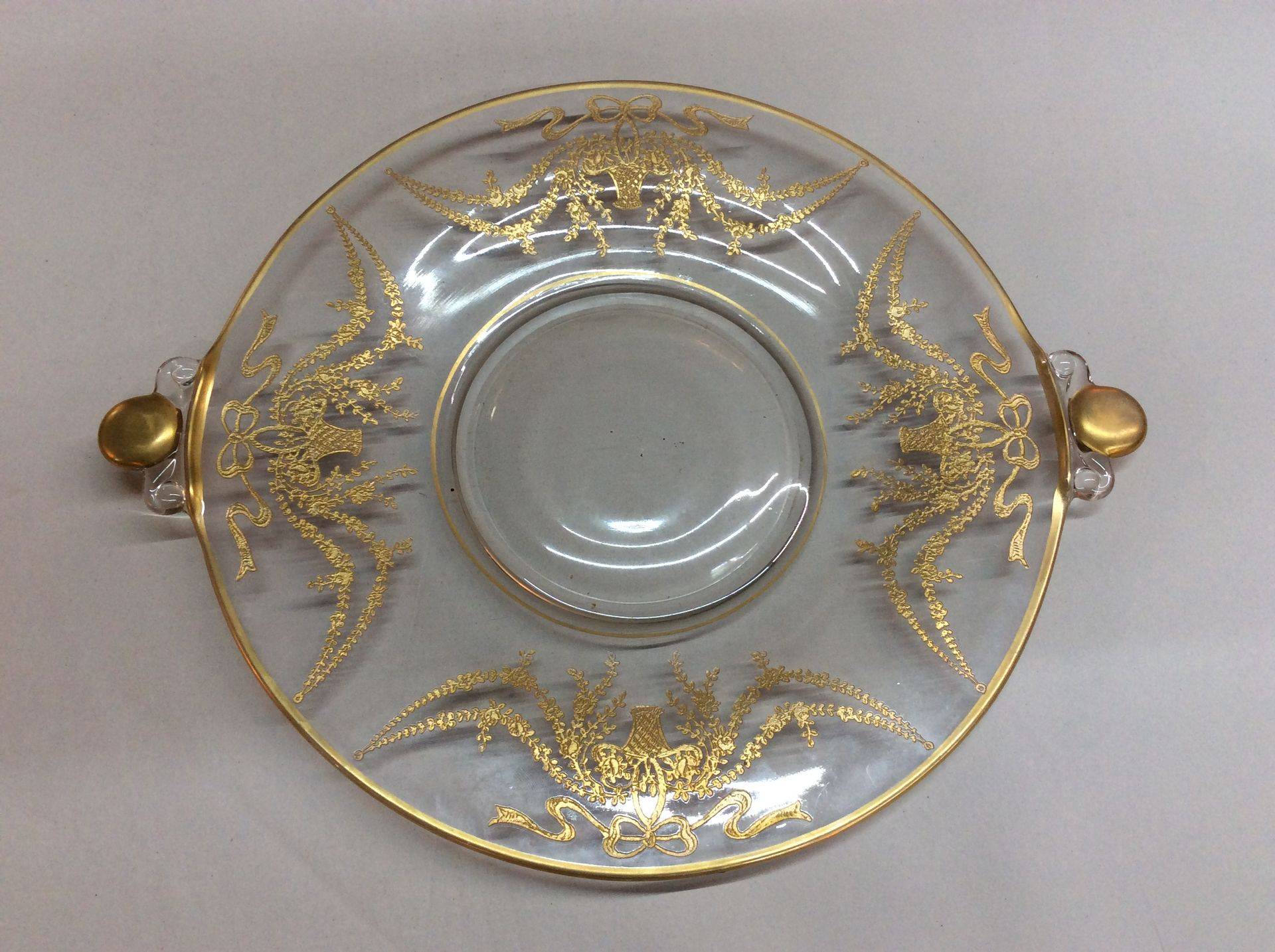 UNK18156 Handled Cake Plate by Unknown Manufacturer-1