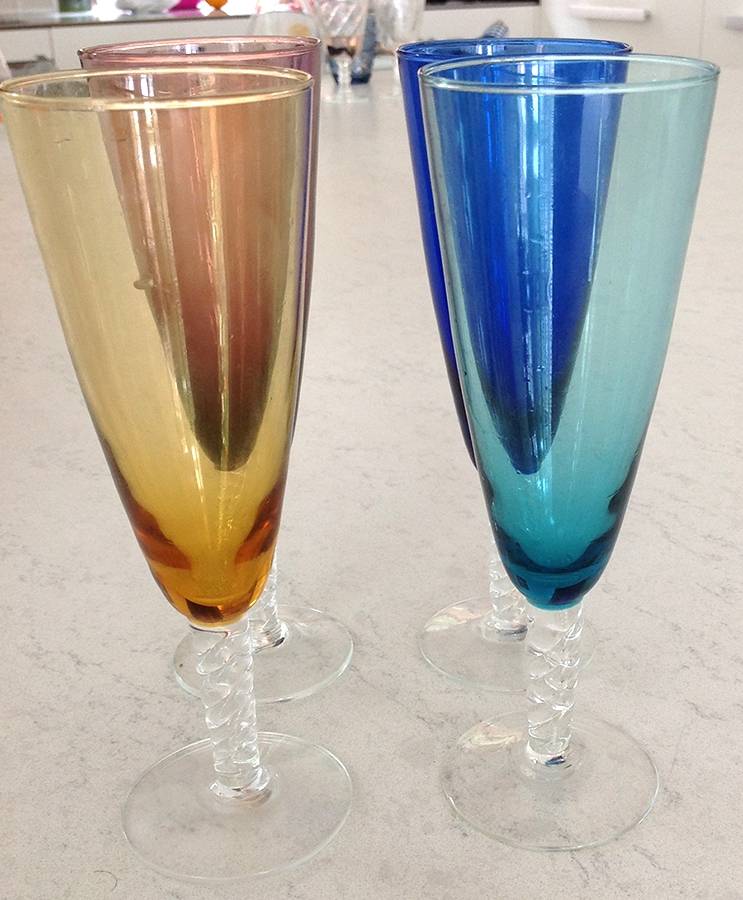 UNK16052 Blue Fluted Champagne by Unknown Manufacturer-1
