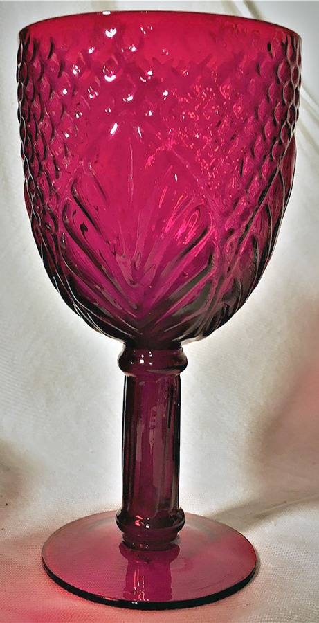 UNK15987 Red Water Goblet by Unknown Manufacturer-1