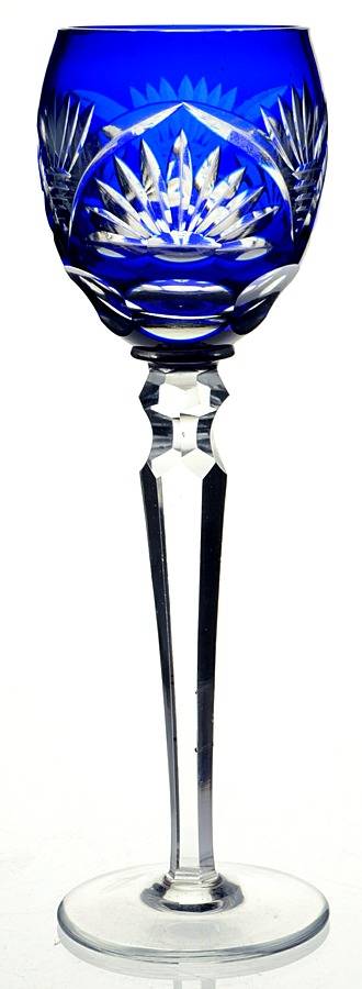 UNK3128A Cobalt Blue Hock Wine by Unknown Manufacturer-1