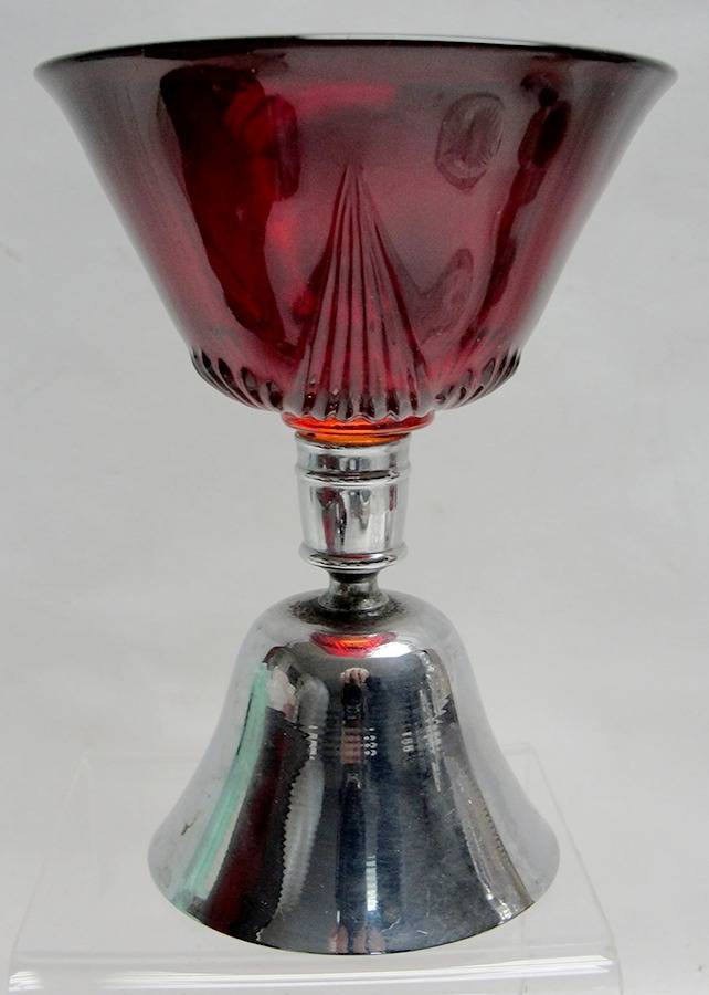 UNK18221 Metal Stem for Crystal Bowl Liquor Cocktail by Unknown Manufacturer-1