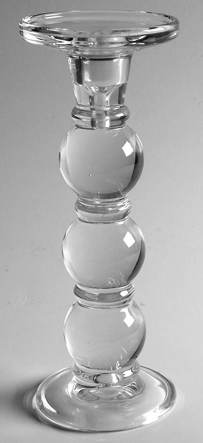 Bubble Glass Candlesticks 9" Single Light Candlestick by Unknown Manufacturer-1