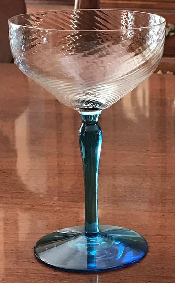 UNK783 Aqua Champagne/Tall Sherbet by Unknown Manufacturer-1