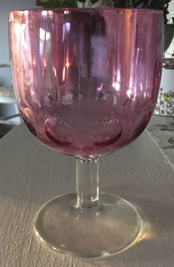 Btc8 Cranberry Water Goblet by Bartlett Collins-1