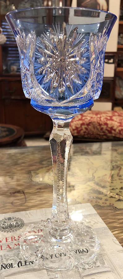 Unk1487 Light Blue Water Goblet by Unknown Manufacturer-1