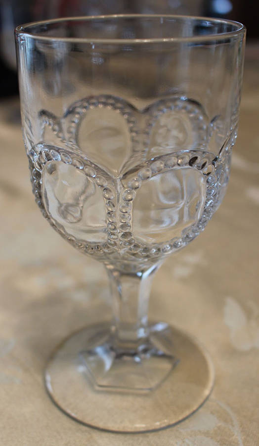 Beaded Circle Water Goblet by Unknown Manufacturer-1
