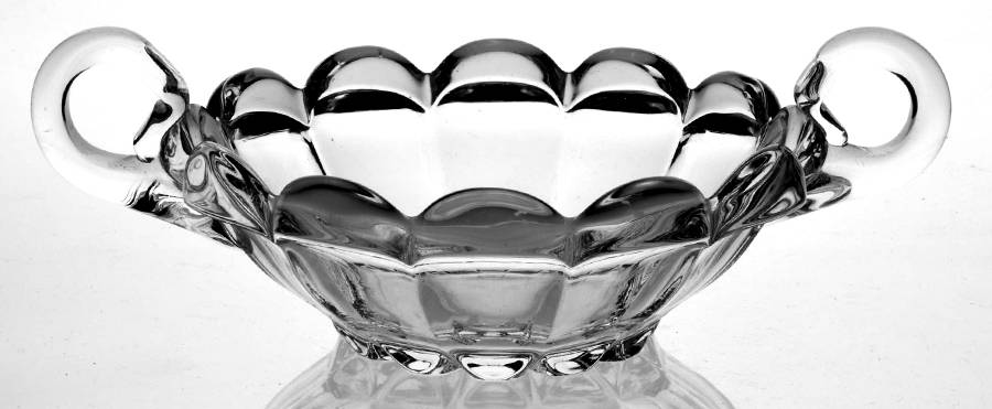 Puritan 6" 2 Handled Round Nappy by US Glass-1