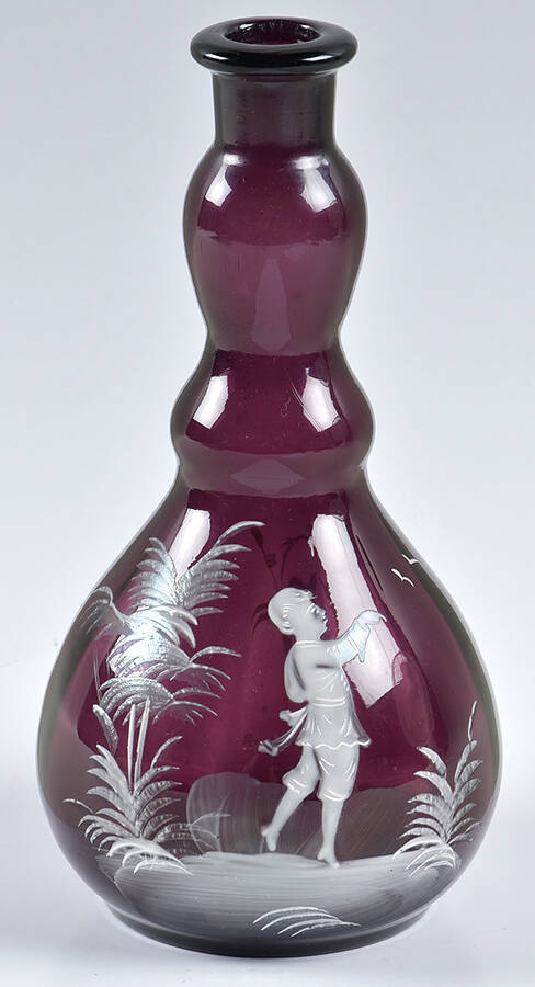 Mary Gregory Barber Bottle No Stopper by Unknown Manufacturer-1