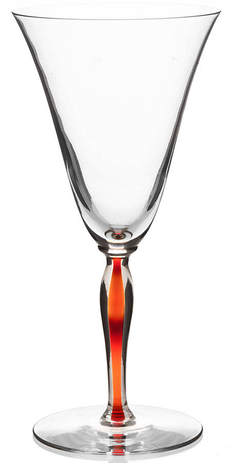 Mor25-Red (Filament Stem) Water Goblet by Morgantown-1