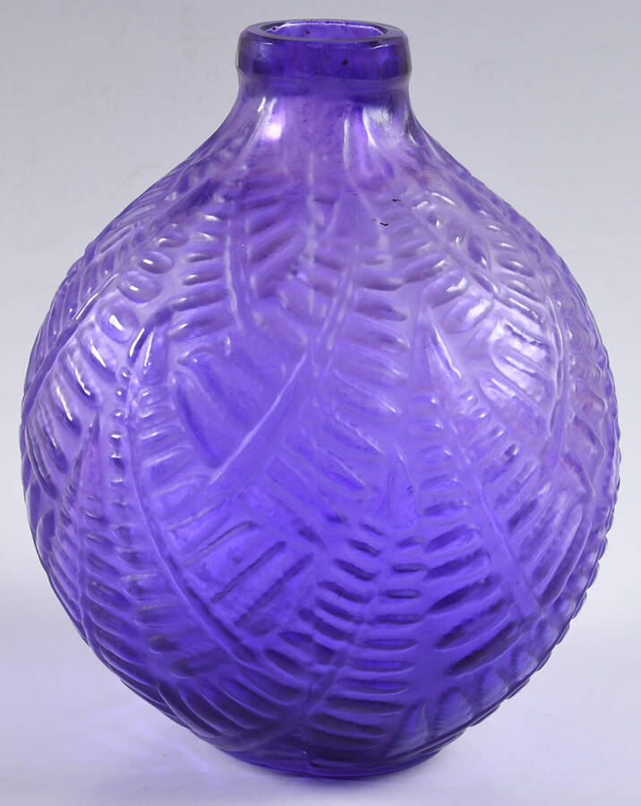 Art Deco "After" R Lalique Vases 7" Purple Espalion Vase by Unknown Manufacturer-1